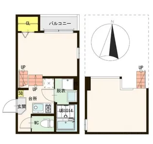 マルシエール黒松【1階】の間取り