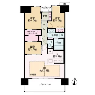 パークホームズノースゲートスクエア【4階】の間取り