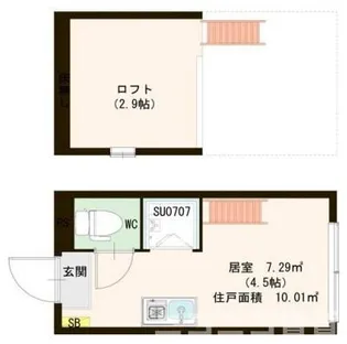 ハーモニーテラス東陽【1階】の間取り