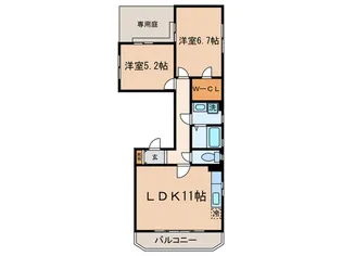 メゾンパレット【1階】の間取り