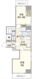 ライオンズマンション文京根津【6階】の間取り