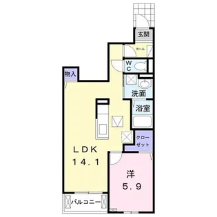 パレスアリオン佐倉III【1階】の間取り