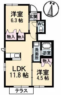 ファミール【1階】の間取り