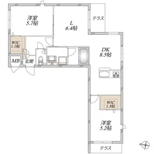 へーベルメゾン西巣鴨【1階】の間取り