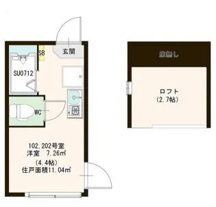 ソレイユ北赤羽【2階】の間取り