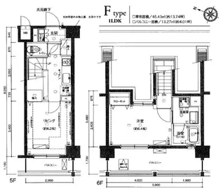 ハーモニーレジデンス池上の間取り