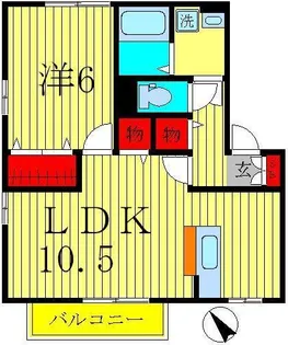 マサーレ・オガワB棟【2階】の間取り