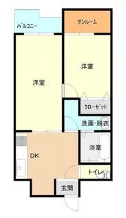 コンチネンタルスカイハイツ【2階】の間取り