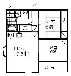 ヴィラ・ウィング【1階】の間取り