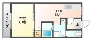 メビウス道明寺レジデンス 西館【4階】の間取り