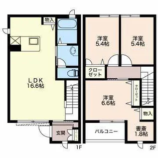 セルリアンコート Aの間取り