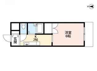コーポヤマガタ【2階】の間取り