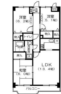 バードヒル【1階】の間取り