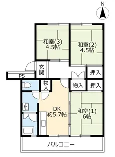 UR五輪【5階】の間取り