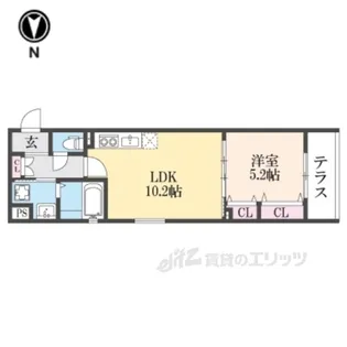 クリエオーレ倉治【1階】の間取り