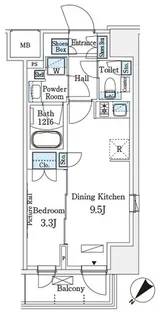 パークアクシス横浜伊勢佐木町通り【10階】の間取り