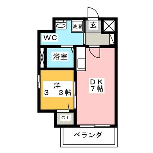 Wisteria Kanayama【2階】の間取り