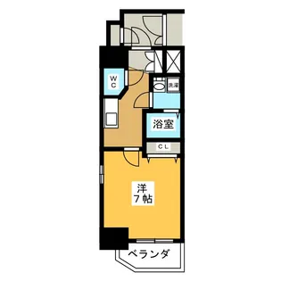 エステムコート名古屋新栄IIIグローリィ【2階】の間取り