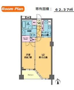 カスタリア高輪【4階】の間取り