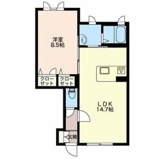 ガーデンシティ長倉【1階】の間取り