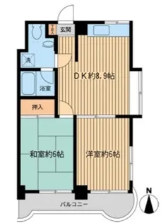 ヴィラ・サンベルナール新宿【3階】の間取り