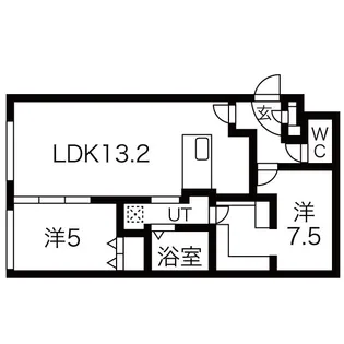 レブニーズ ザ・レジデンス 二十四軒 セカンド【4階】の間取り