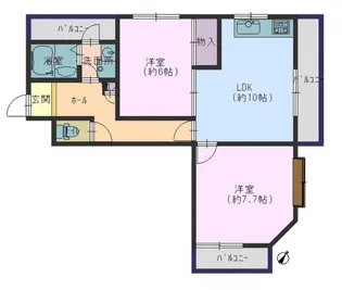 アルテ新神戸【1階】の間取り