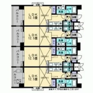 アルファレガロ三篠【6階】の間取り