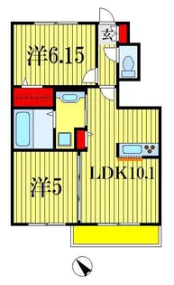 レジデンス・トロワ【1階】の間取り