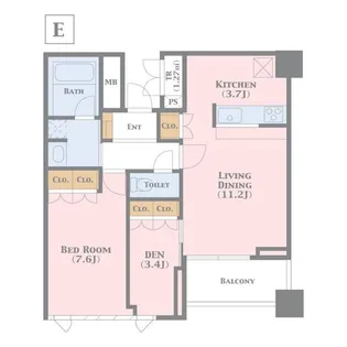 アルフレンテ【7階】の間取り