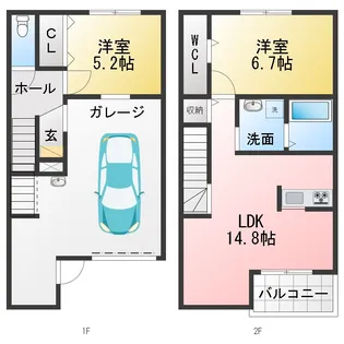 仮称 善進町4丁目連家轟【1階】の間取り