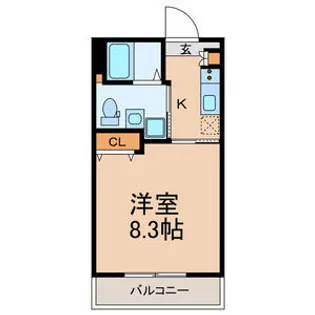 山王町マンション【1階】の間取り