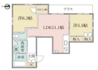 (シニア限定)ヘーベルヴィレッジ要町~ヘーベルVillage山手通り~【1階】の間取り