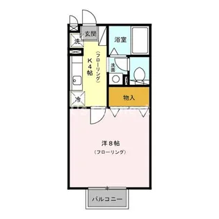 ドミトリー旭B【2階】の間取り