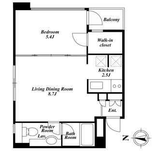 パレスサイドステージホームズ麹町【7階】の間取り