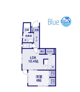 テラスハウス仲通【1階】の間取り