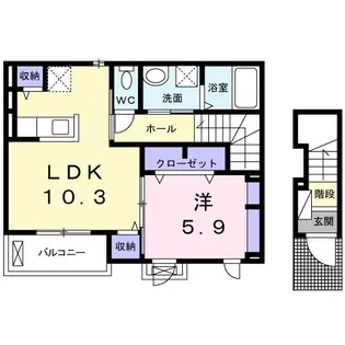 レア・アムール【2階】の間取り