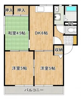 ディアス石原D棟【2階】の間取り