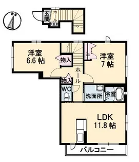 マグノリア B【2階】の間取り