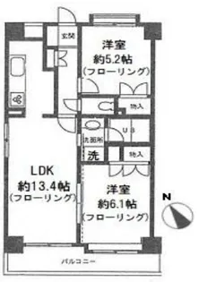 サンパティーク【4階】の間取り