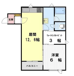 シティアI【3階】の間取り