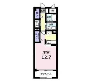 グラン・オーヴェルサン【2階】の間取り