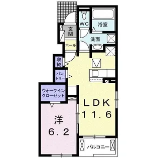 ユーキー1【1階】の間取り