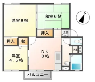 エステート安芸III【2階】の間取り