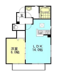 Calm Hills 6番館【1階】の間取り