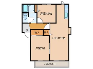 ディアス白樺 B棟【2階】の間取り