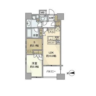 オーベル馬込iL【3階】の間取り
