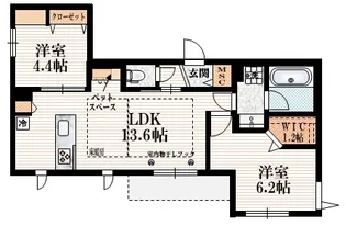 仮称 上北沢1丁目ヘーベルメゾン【1階】の間取り