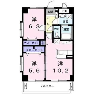 フィオール・シャトー【3階】の間取り