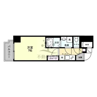 ガーディアンズパレス難波【4階】の間取り